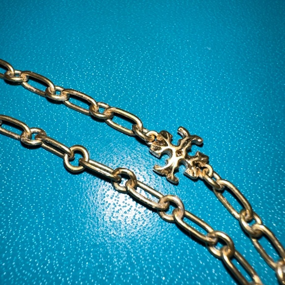 Tory Burch Gold Logo Link Necklace - Picture 2 of 5